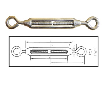 KOREAN TYPE TURNBACKLES (MALLEABLE) 