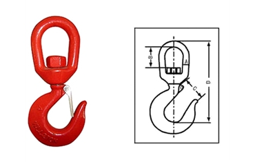 322A/C Swivel hoist hook with latch			
