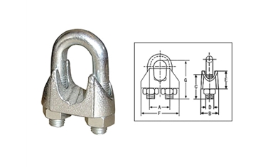 Galv Malleable Wire Rope Clips TypeB				