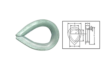BS-464 Thimble Ordinary Thimbles For Steel Wire Rope					