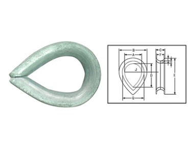 BS-464 Thimble Ordinary Thimbles For Steel Wire Rope					