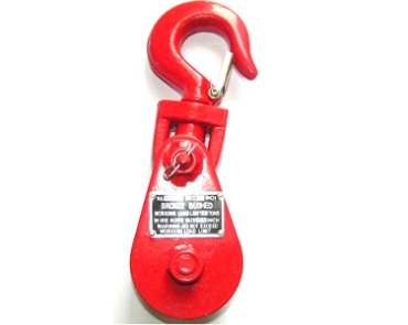 H418 light type champion snatch block with hook				